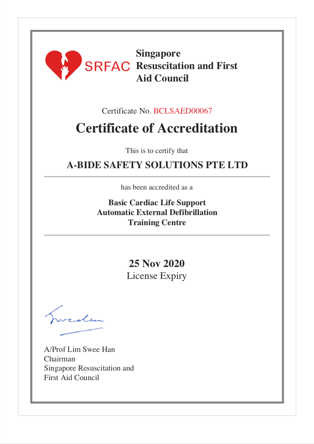 bcls aed accreditation
