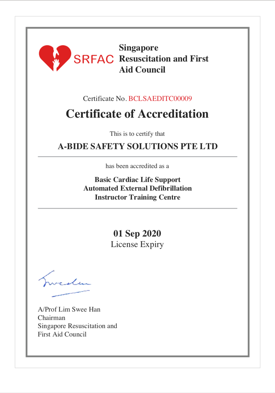 bcls accreditation